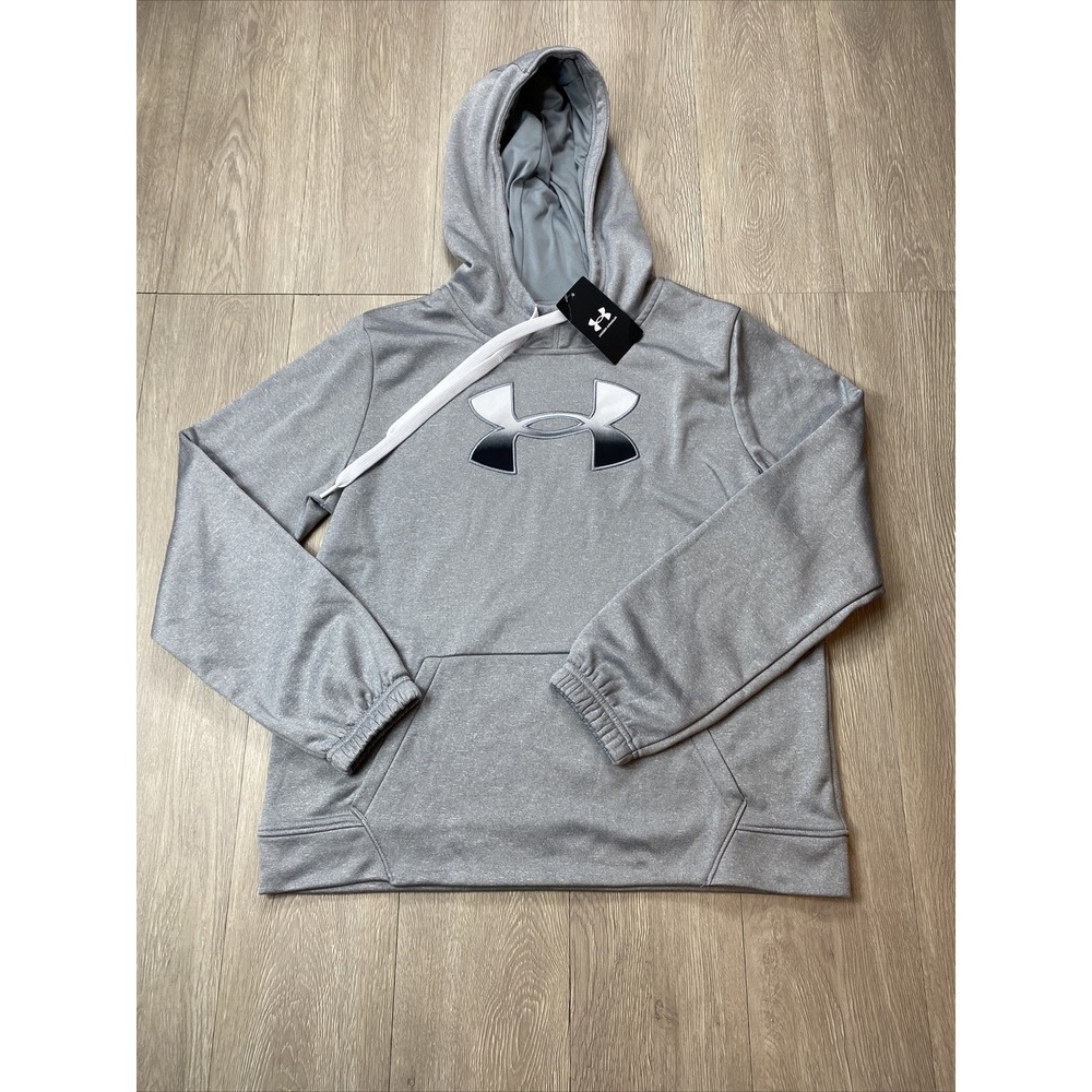 Under Armour Hoodie Sweatshirt Women's Small S Gray Logo New
